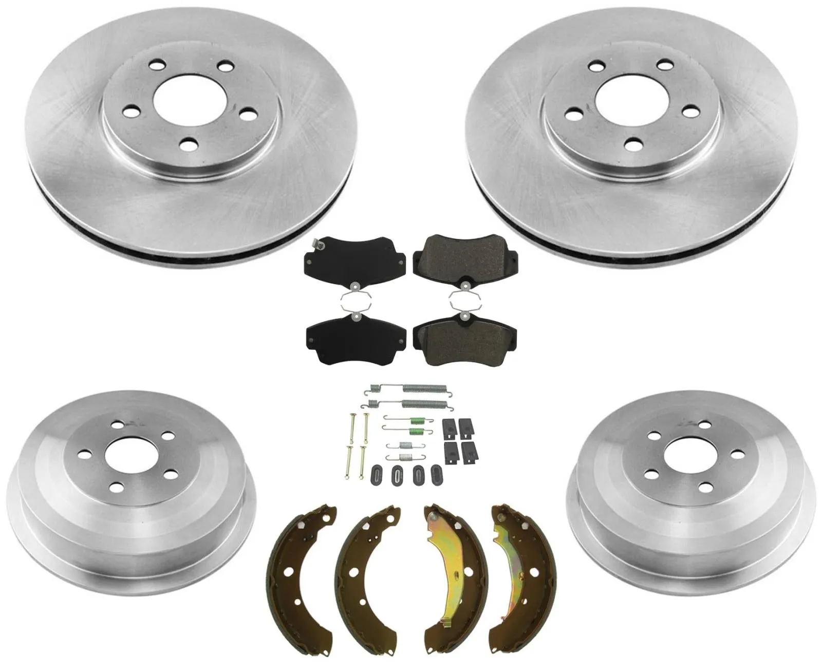 For 2005-2009 Chrysler PT Cruiser Natural Aspirated Disc Brake Rotors Drums 7pc