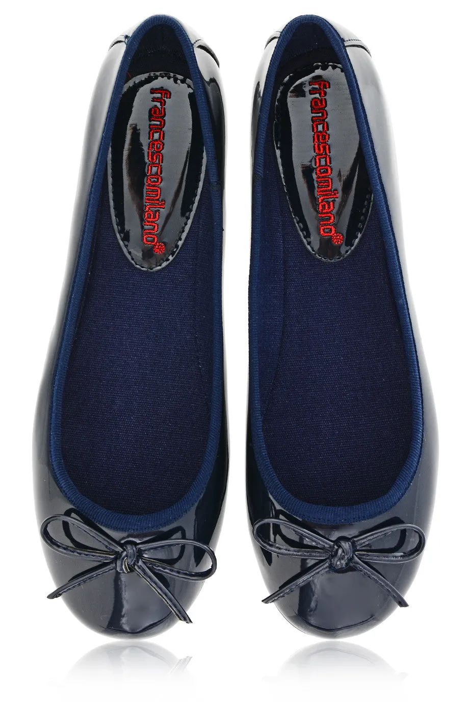 FRANCESCO MILANO ERMA Blue Patent Ballerinas