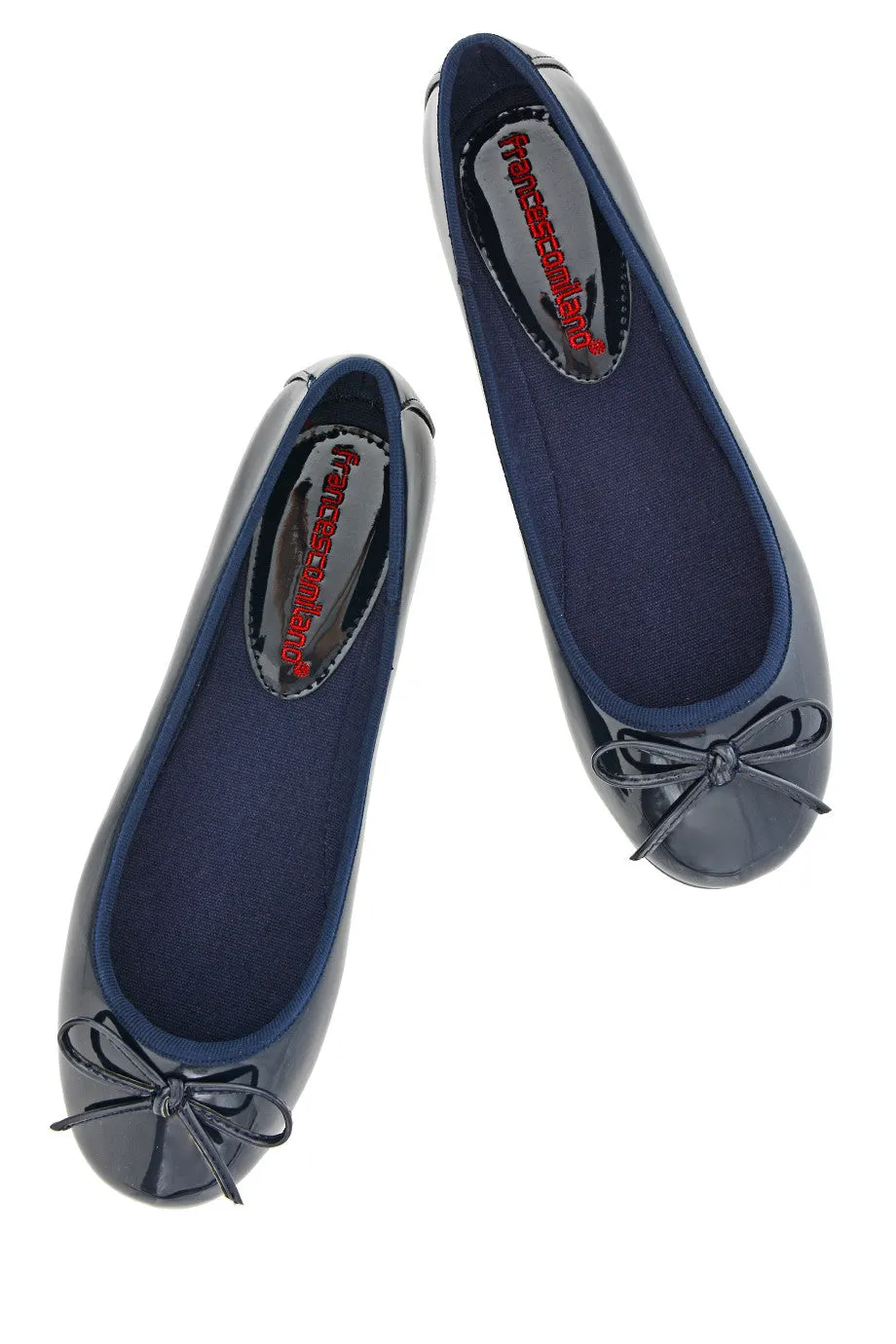 FRANCESCO MILANO ERMA Blue Patent Ballerinas