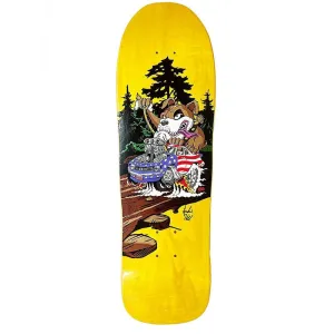 Frankie Hill Signed/Numbered Shaped Yellow Stain Skateboard Deck