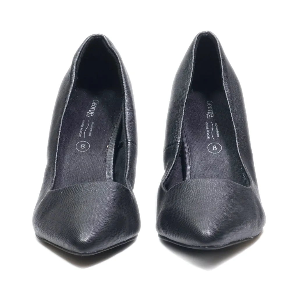 George High-Heel Shoes Leather Black Colour For Women