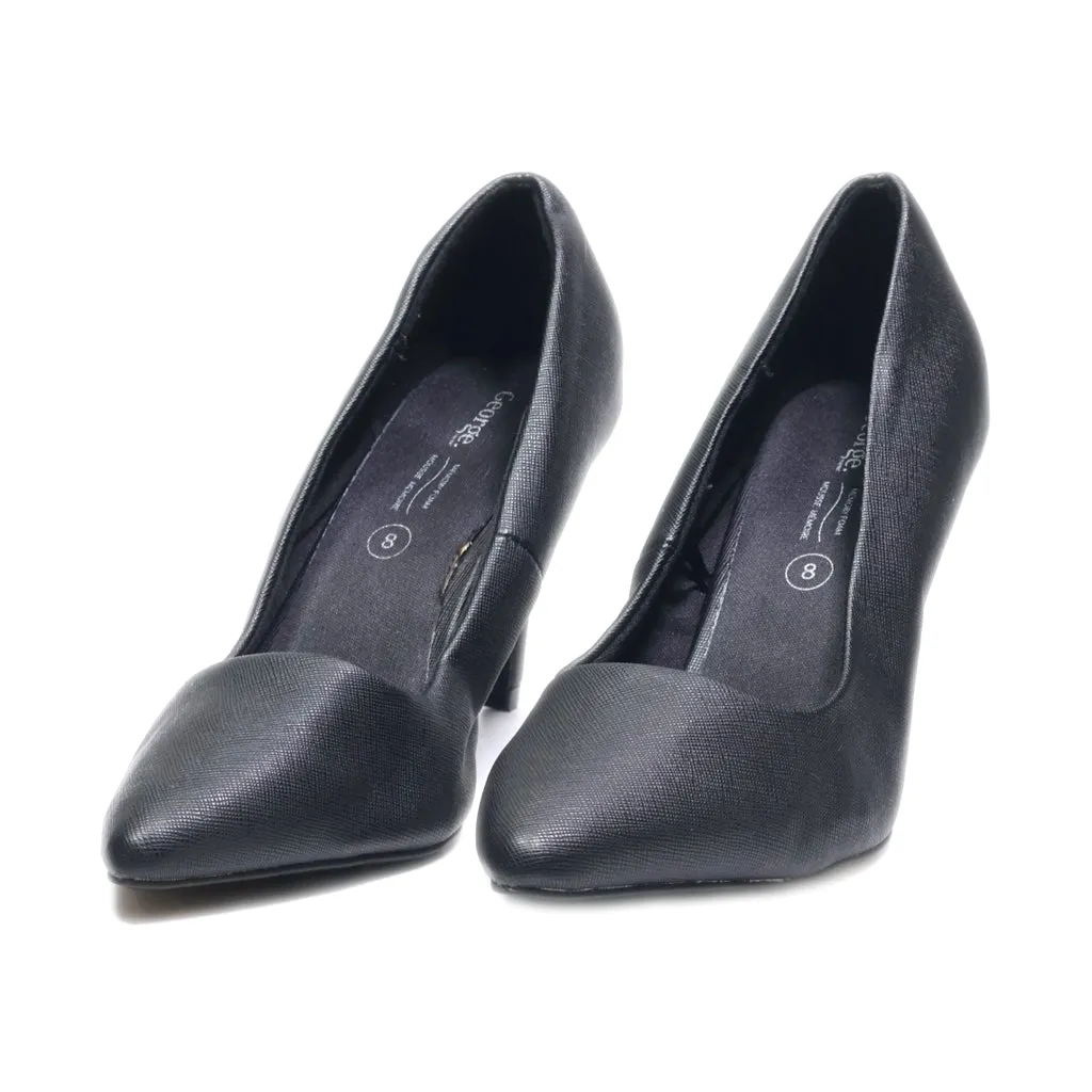 George High-Heel Shoes Leather Black Colour For Women