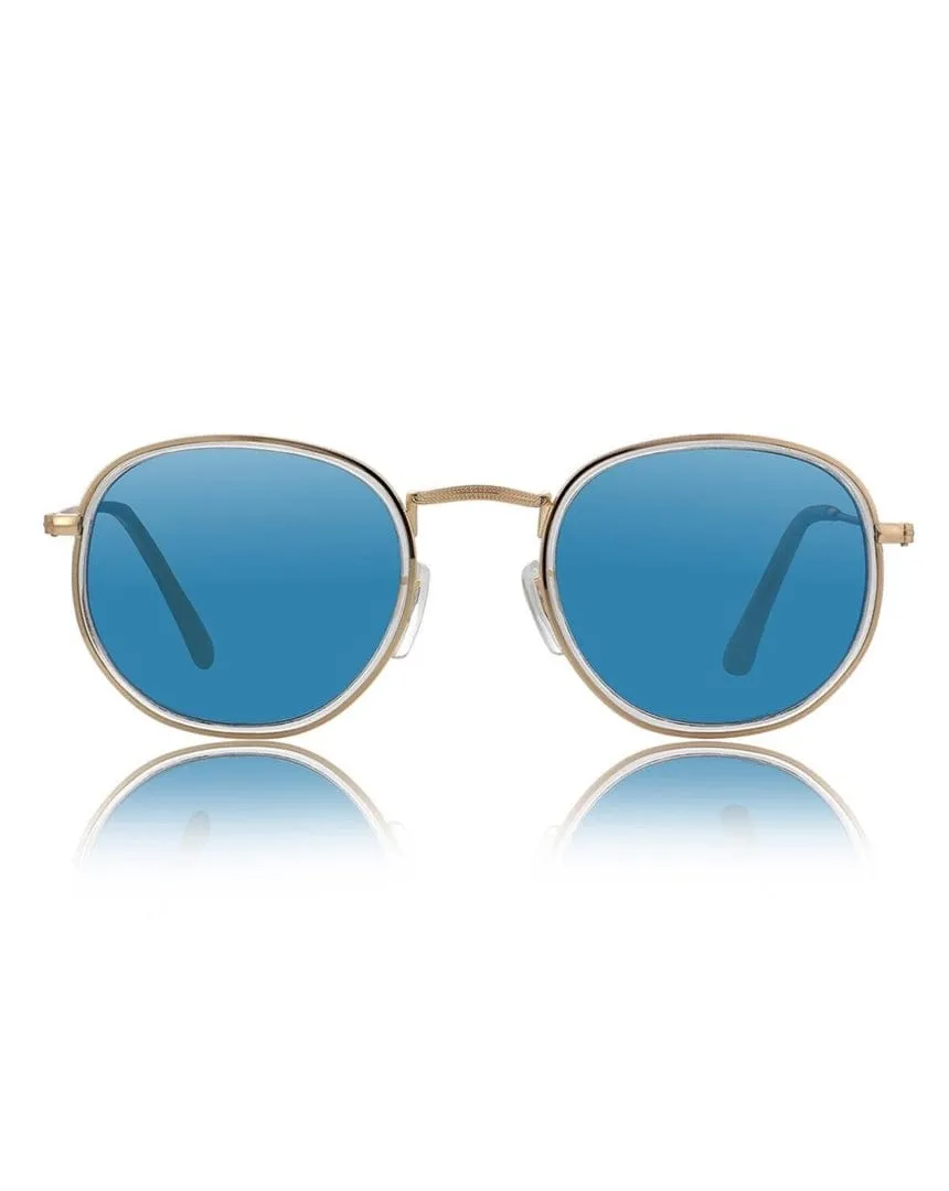 Glassy Hudson Polarized - Clear / Blue Mirror