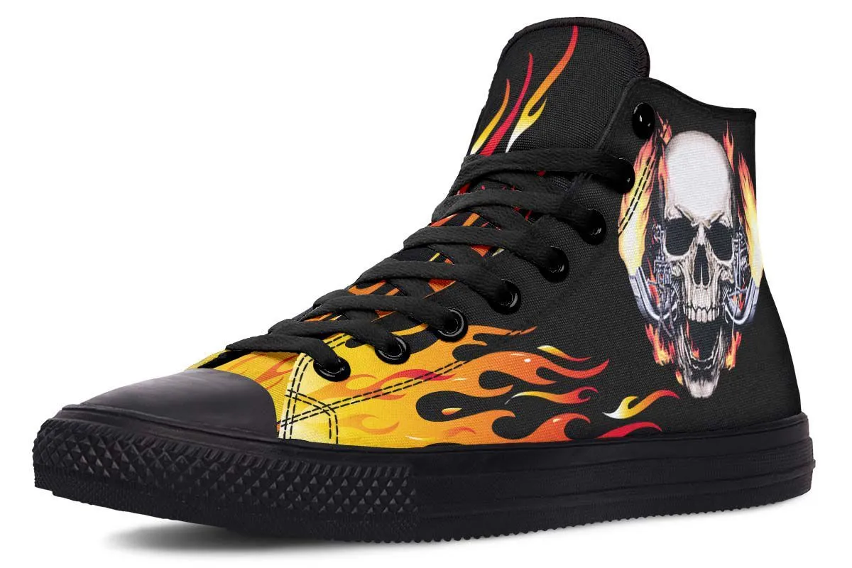 High-top Canvas Shoes Men's And Women's Fashion Color Printing High-top Canvas Shoes