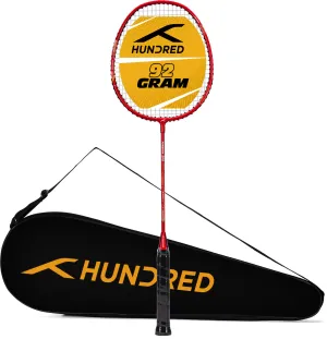 Hundred POWERTEK 200 Strung Badminton Racquet (Red)