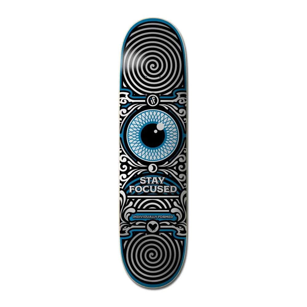 If Skate -Stay Focused - Blue - Holographic Skateboard Deck