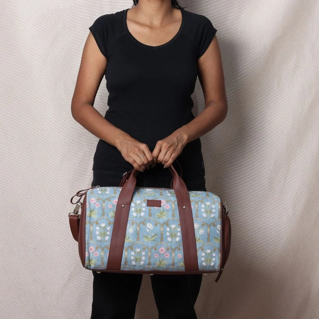 Jaipur Fresco Blue Medium Duffel Bag