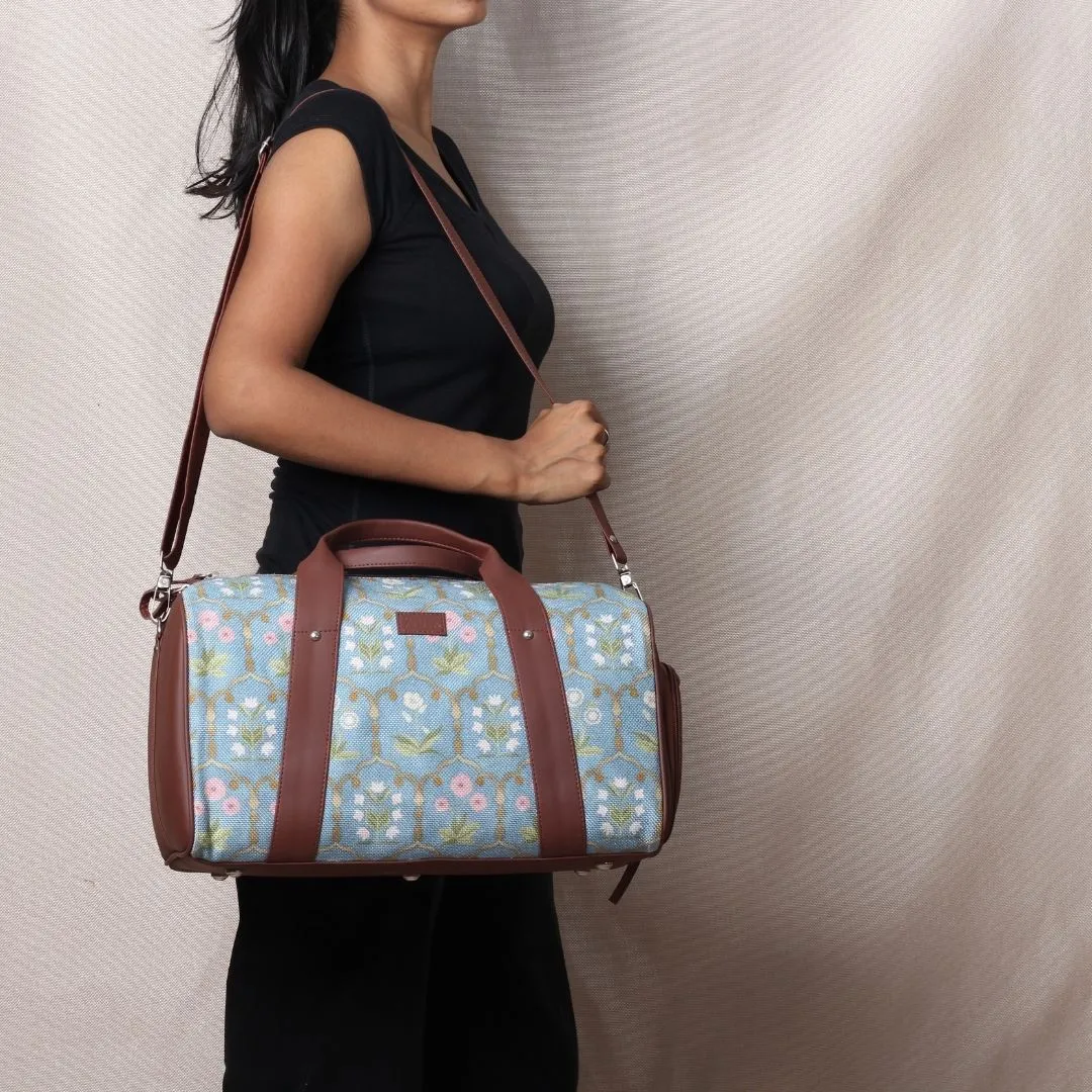 Jaipur Fresco Blue Medium Duffel Bag