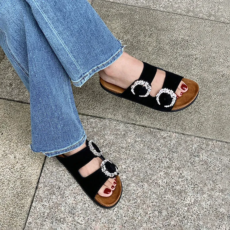 Joy&Peace Double Strap	Buckle Ditel Flat Sandals