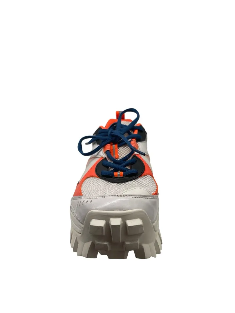 Juun.J White & Orange Trail Runner Sneakers. Size: 9