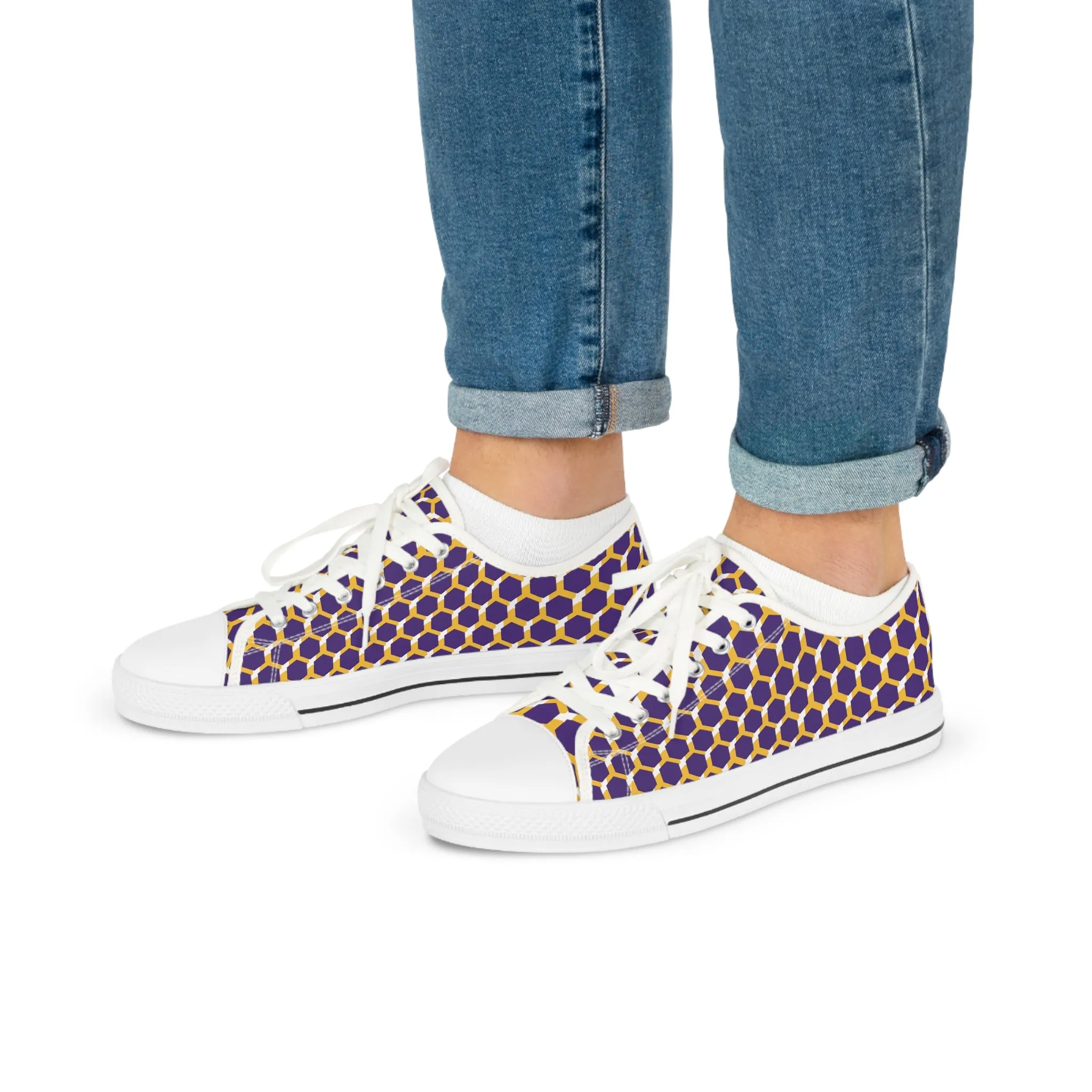 Men's Low Top Sneakers - Purple/God Hex