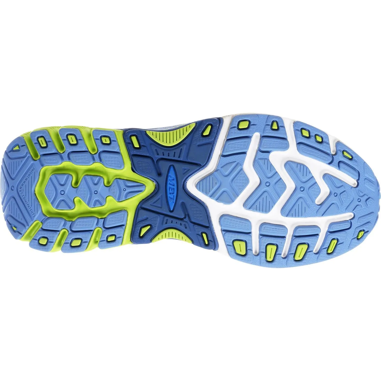 Men's MBT GT 18 Running Shoe Navy Blue/Lemon Green Mesh