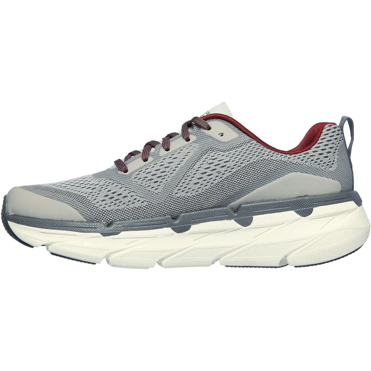 Men's Skechers Max Cushioning Premier Grey/Red Mesh