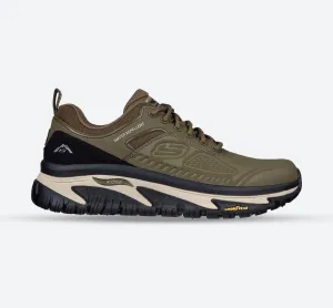 Men's Wide Fit Skechers 237333 Arch Fit Road Walker Recon Sneakers - Olive/Black