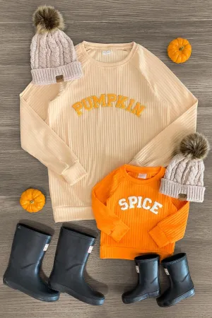 Mom & Me - "Pumpkin & Spice" Chenille Patch Top