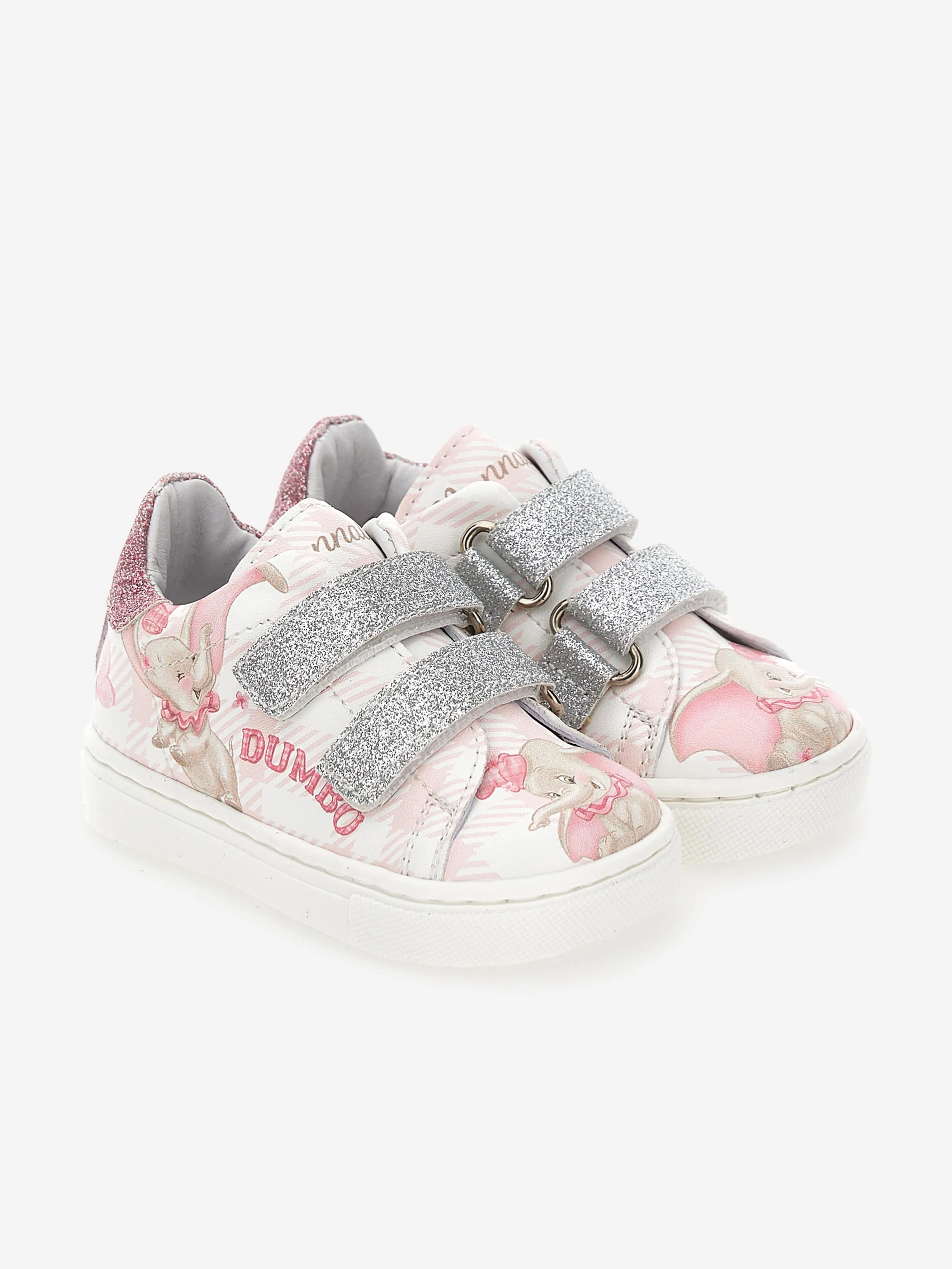 Monnalisa Girls Disney Dumbo Glitter Trainers in Pink