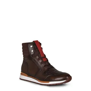 N48CWTS - Cuadra brown casual fashion caiman leather sneaker boots for men