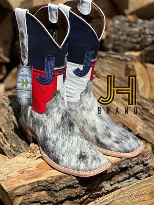 New 2023 Mens JH "Cowhide"  Square Toe Boots