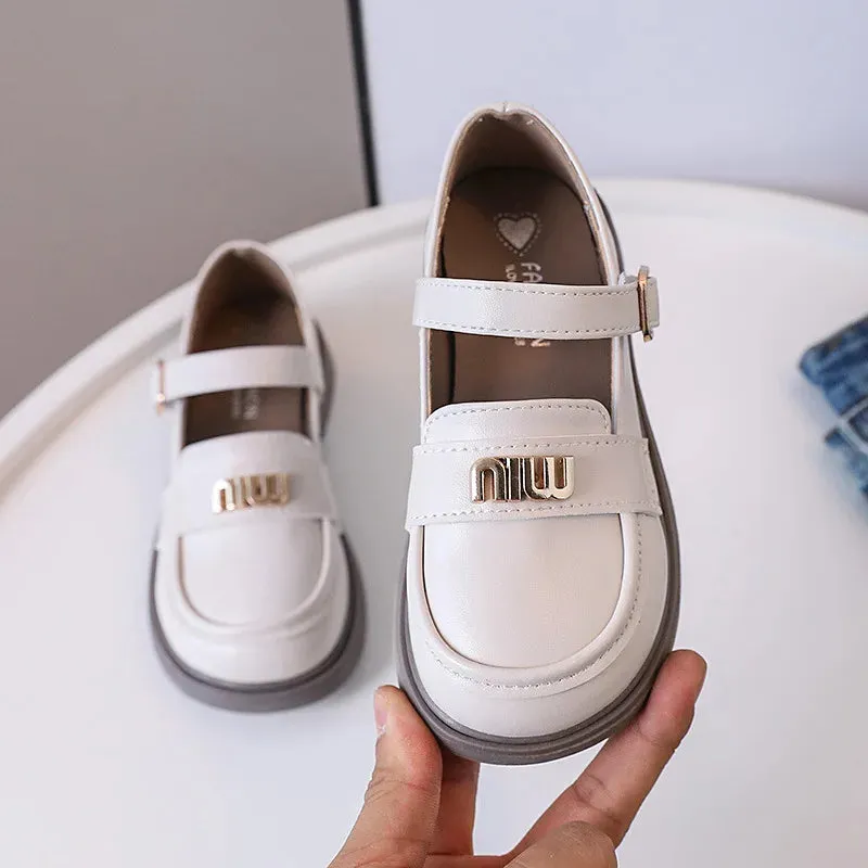 New Girls Shoes Fashion Flats for Children Casual Shoes Comfortable PU Leather Shoes Kids Shallow Mouth Loafers School Shoe