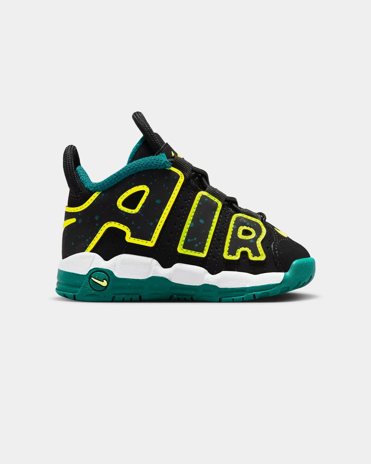 Nike Infants' Air More Uptempo (TD) Black/Volt/Geode Teal