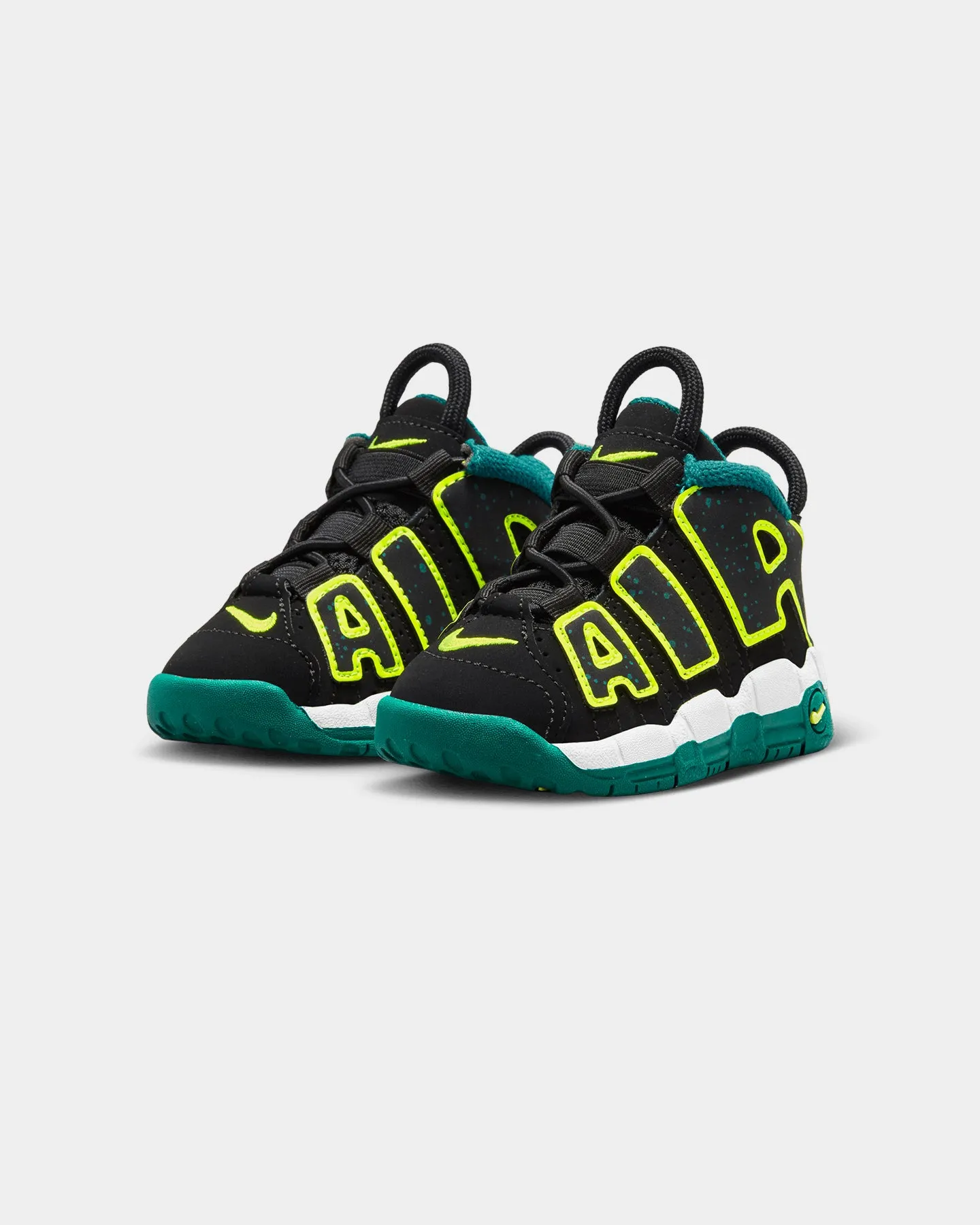 Nike Infants' Air More Uptempo (TD) Black/Volt/Geode Teal