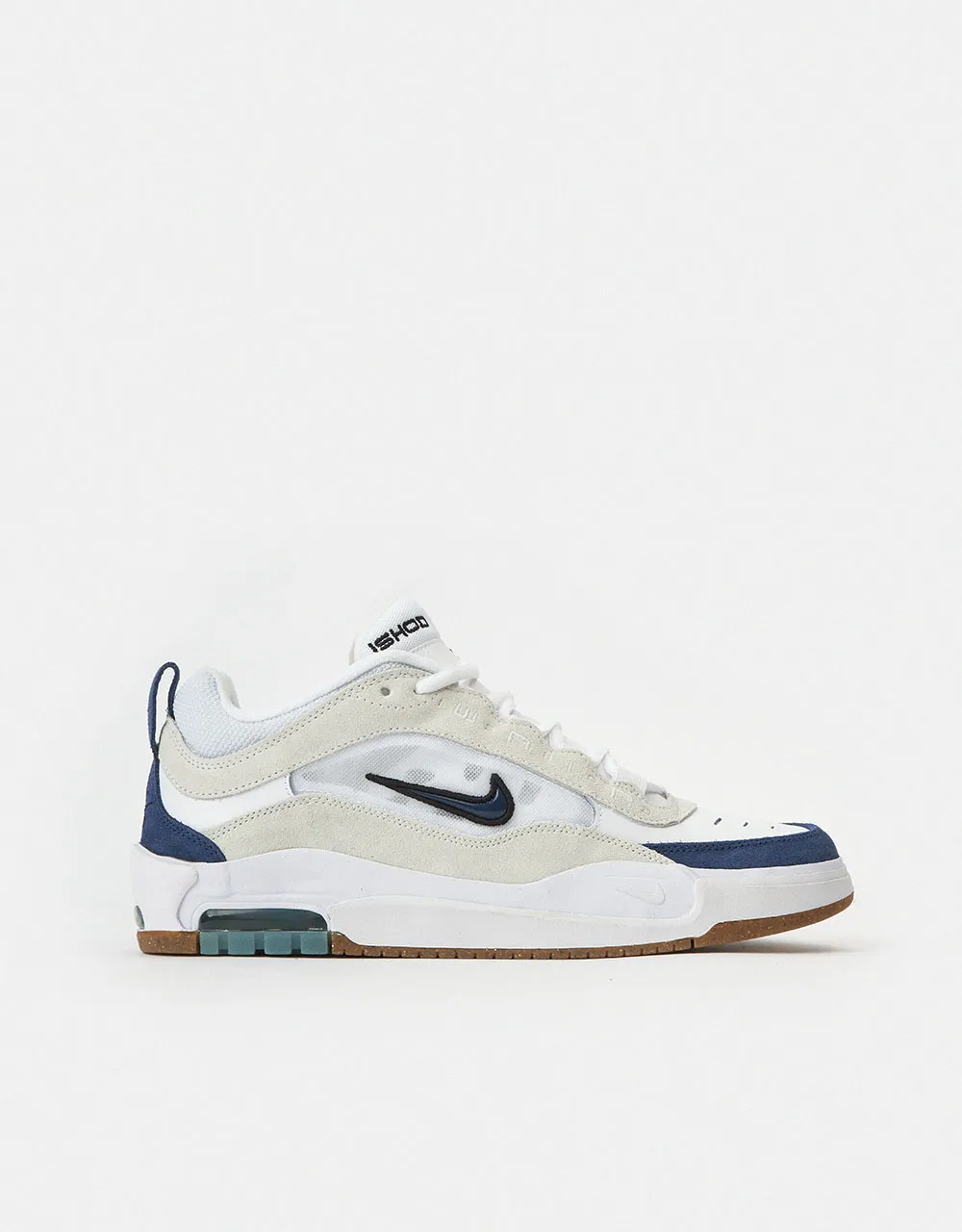 Nike SB Air Max Ishod Skate Shoes - White/Navy-Summit White-Black