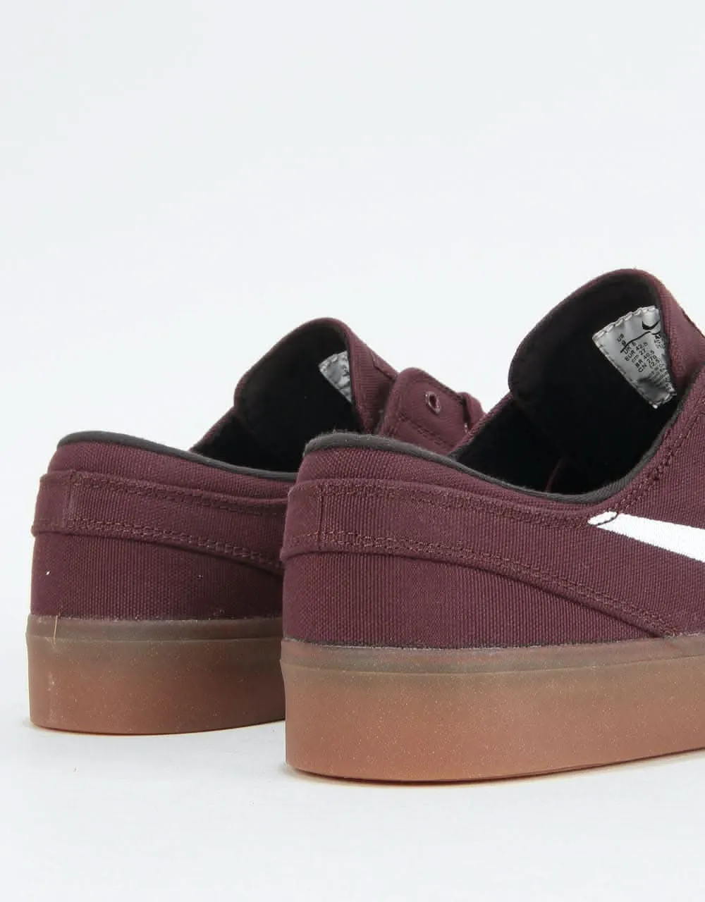 Nike SB Zoom Janoski RM Canvas Skate Shoes - Mahogany/White-Gum