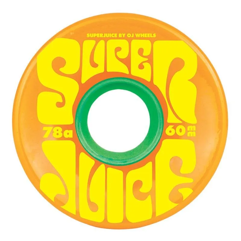 OJ 60mm 78a Super Juice Citrus Skateboard Wheels 4pk