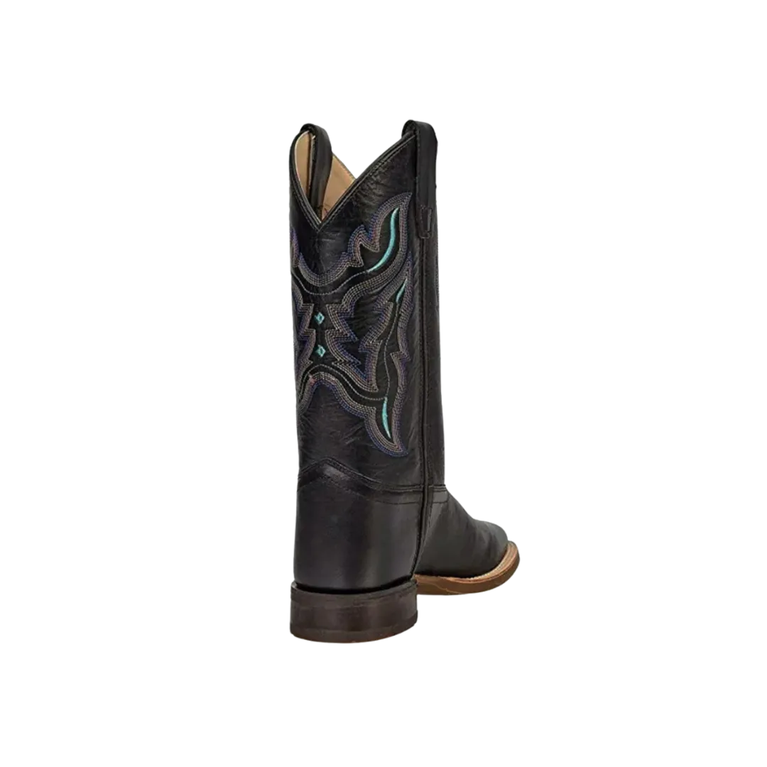 Old West Kid's Cowboy Black Boots