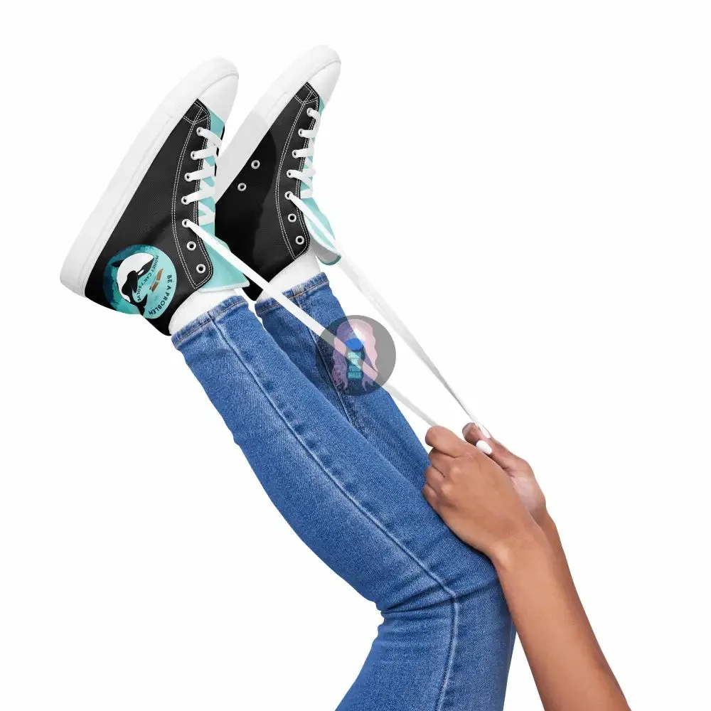 Orca "Be a Problem" Women’s high top canvas shoes