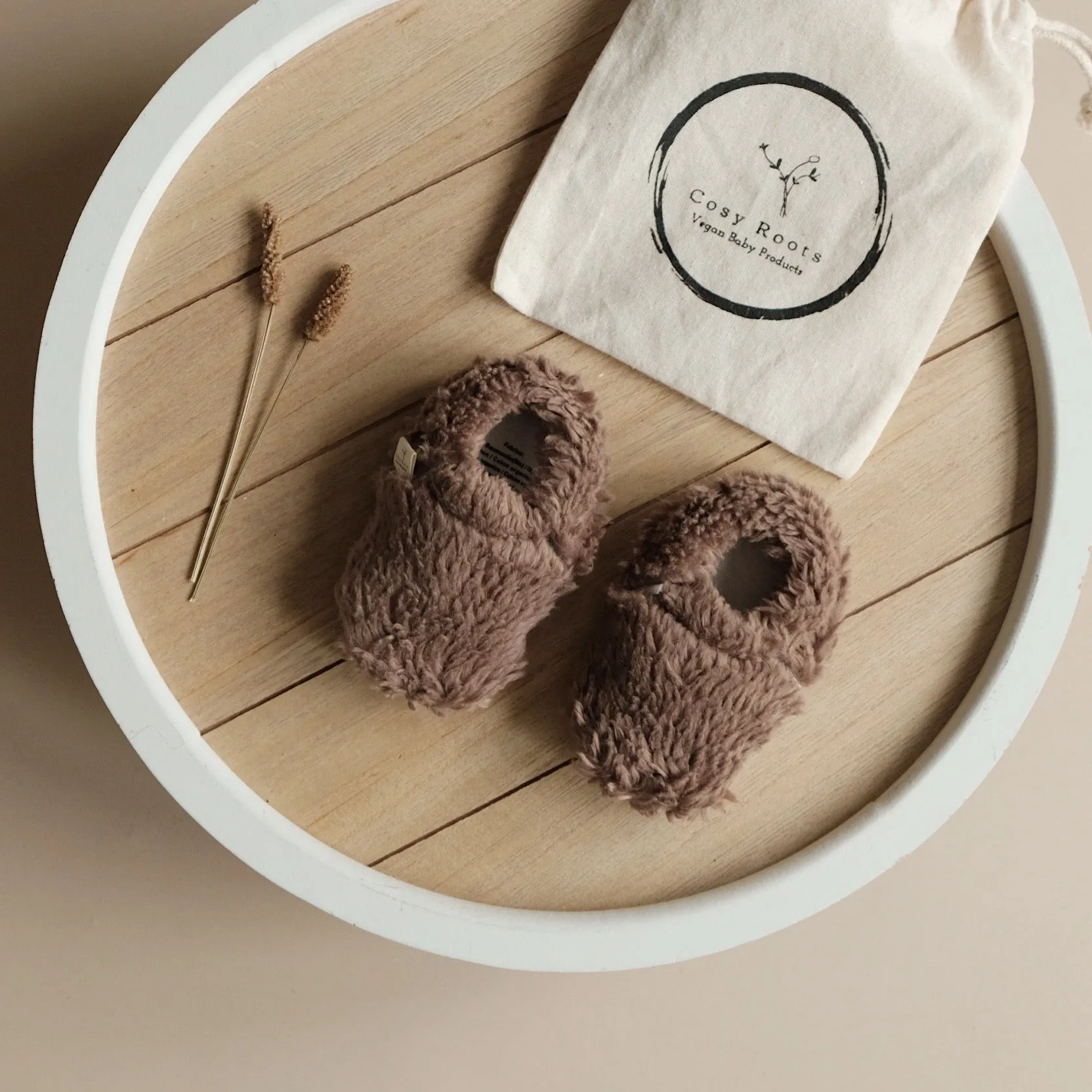 Organic Teddy Shoes - Mocha