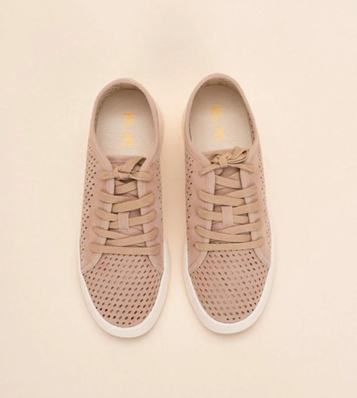 Perforated Beige Sneaker