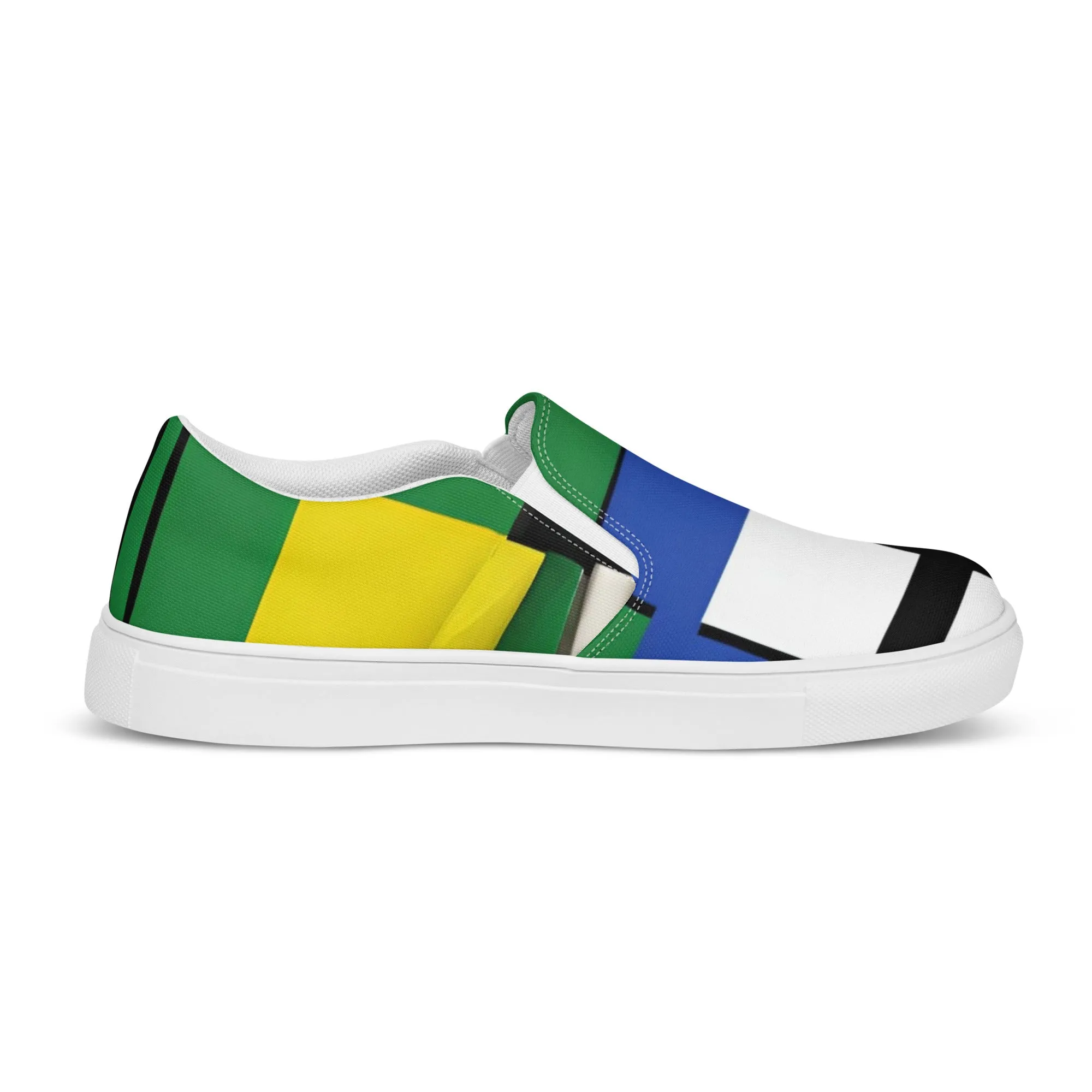 Piet Mondrian Shoes / Women’s slip-on canvas shoes / women art shoes / AI created