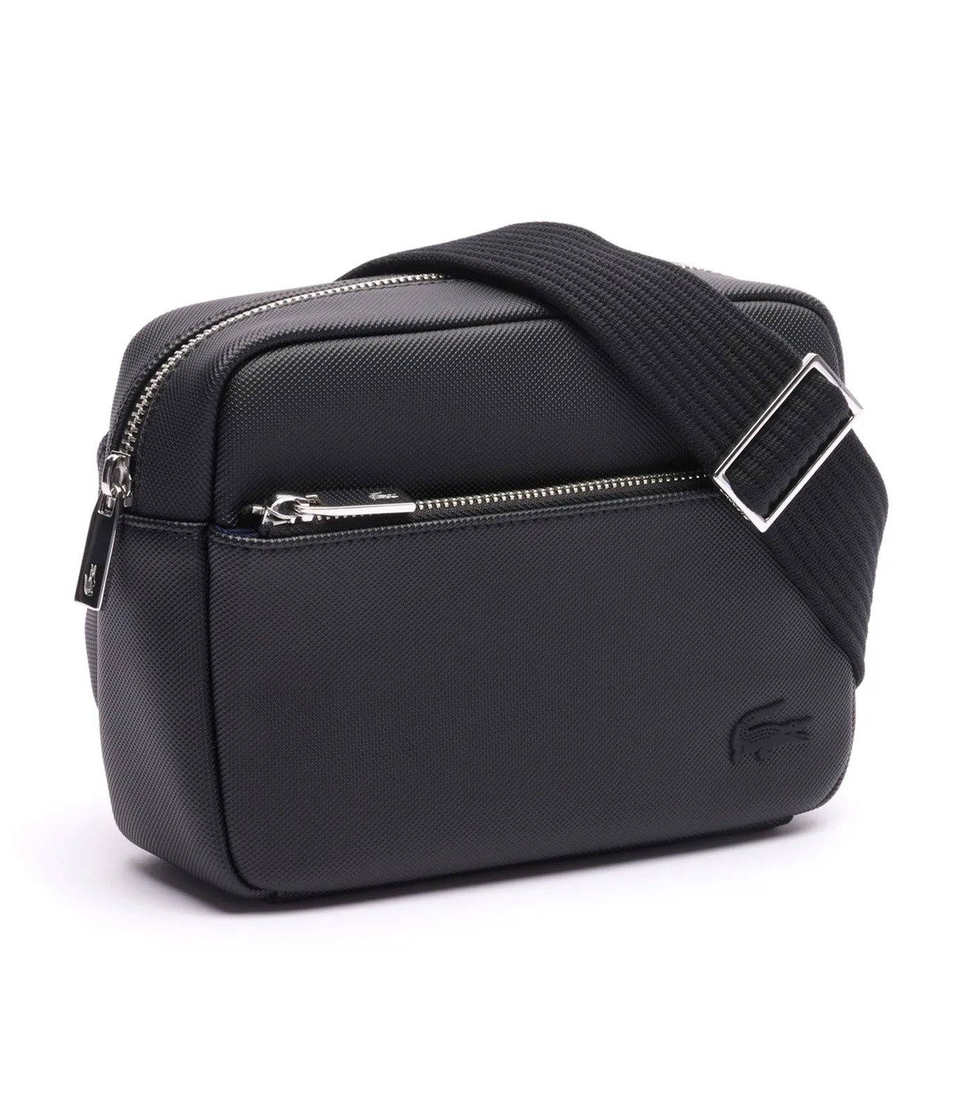 Piqué Effect Reporter Bag Noir