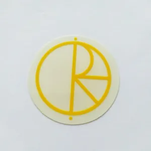 Polar Skateboards Logo Sticker - Yellow / Clear