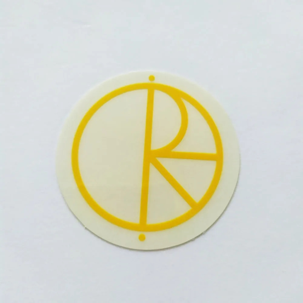 Polar Skateboards Logo Sticker - Yellow / Clear