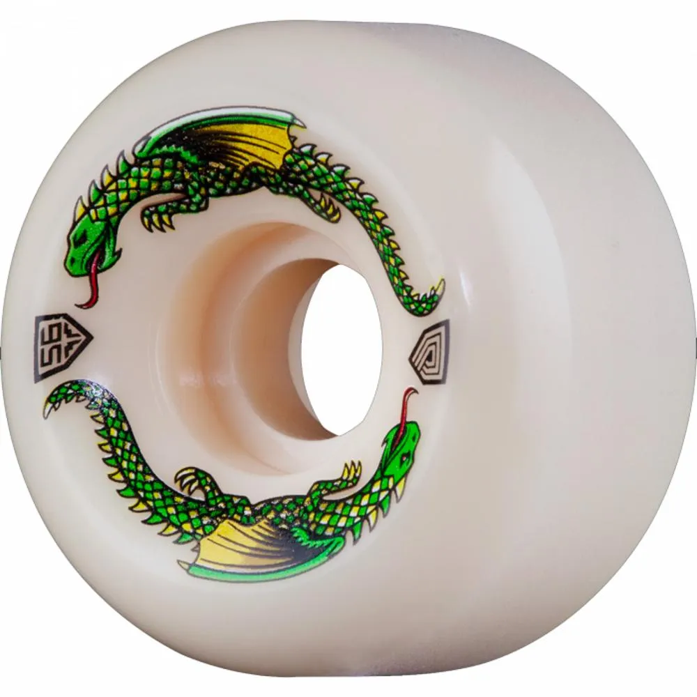 Powell Peralta DF Green Dragon 56mm White Skateboard Wheels