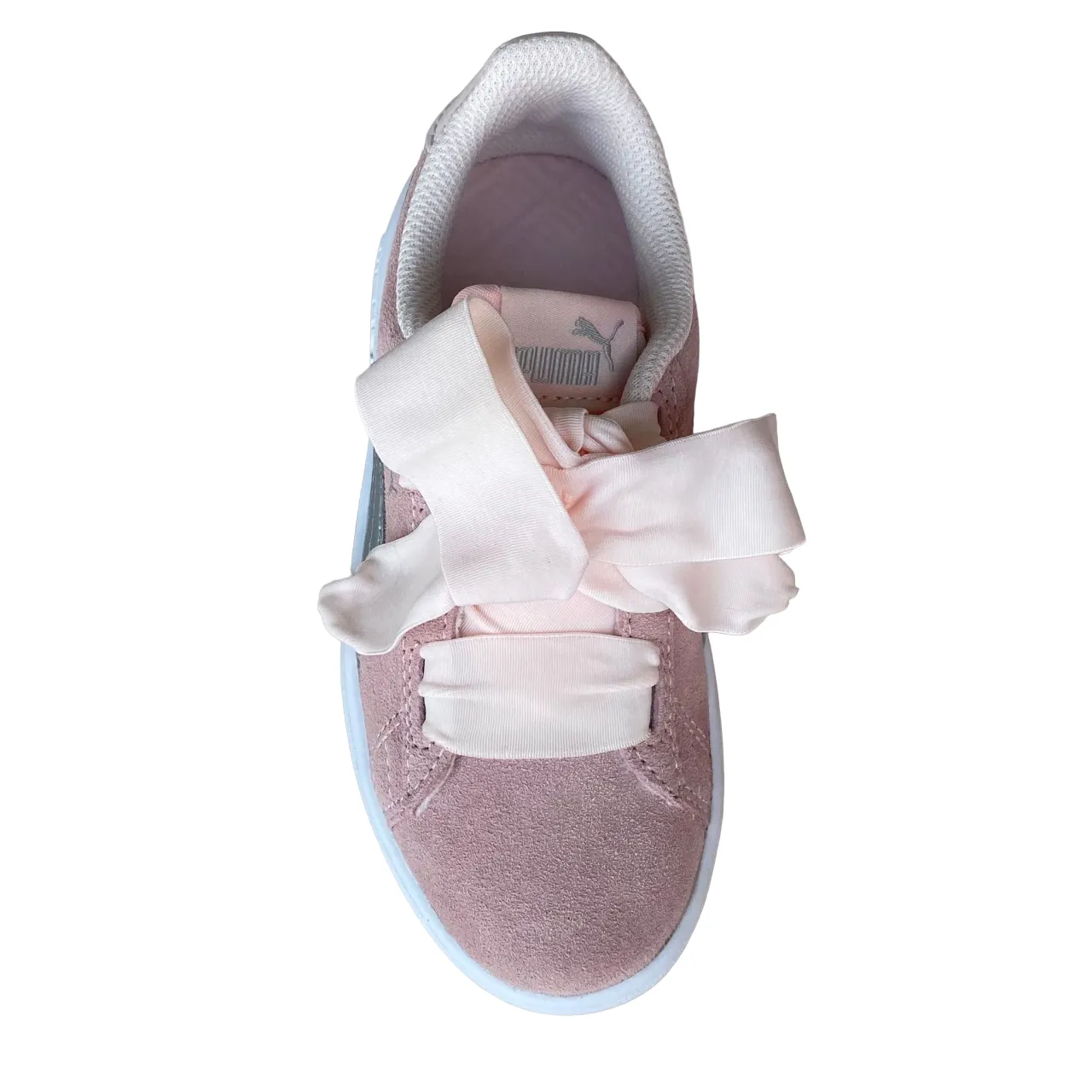 Puma sneakers da bambina Smash V2 Ribbon AC PS 366004 02 pearl-silver