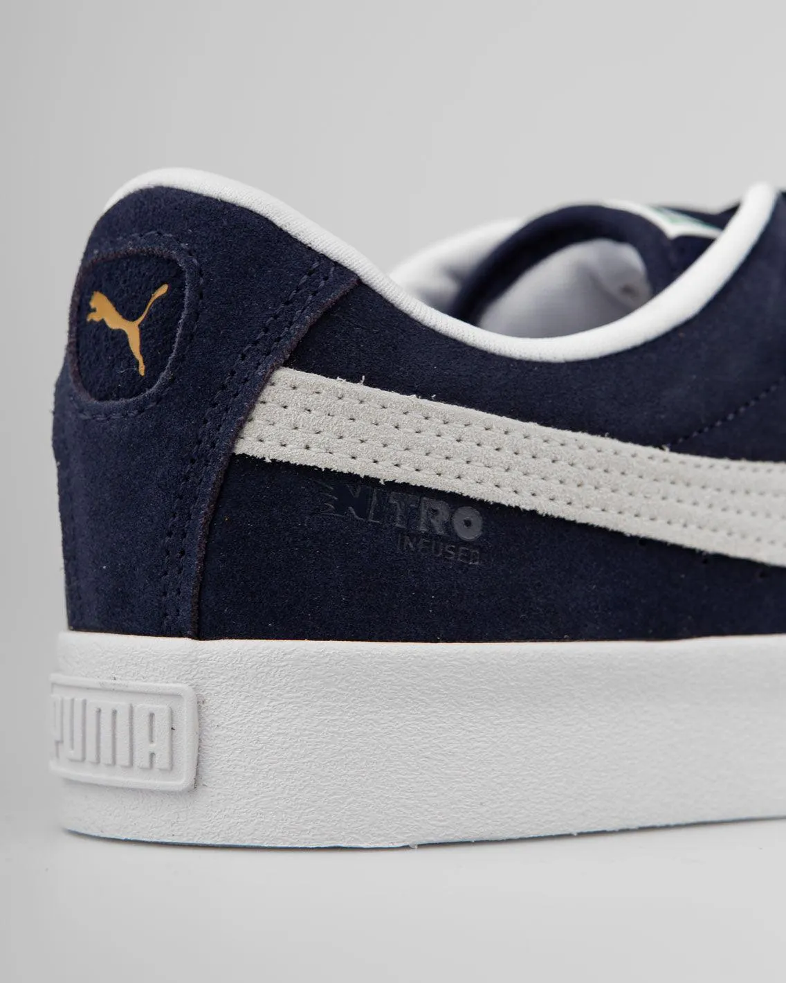 Puma - Suede Skate Nitro - Peacoat Puma White / Honey Mustard