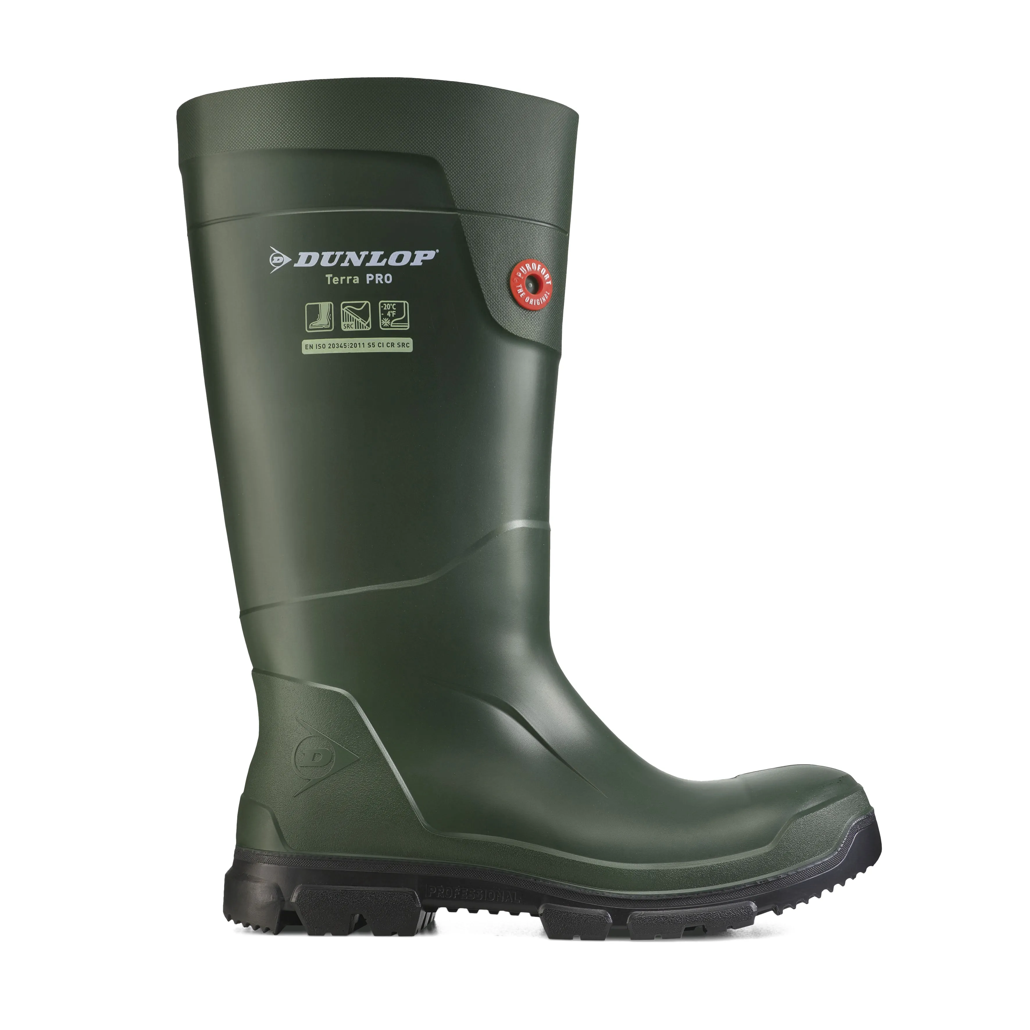 Purofort TerraPro Soft Toe, Green | 15’’ Waterproof PU Boots