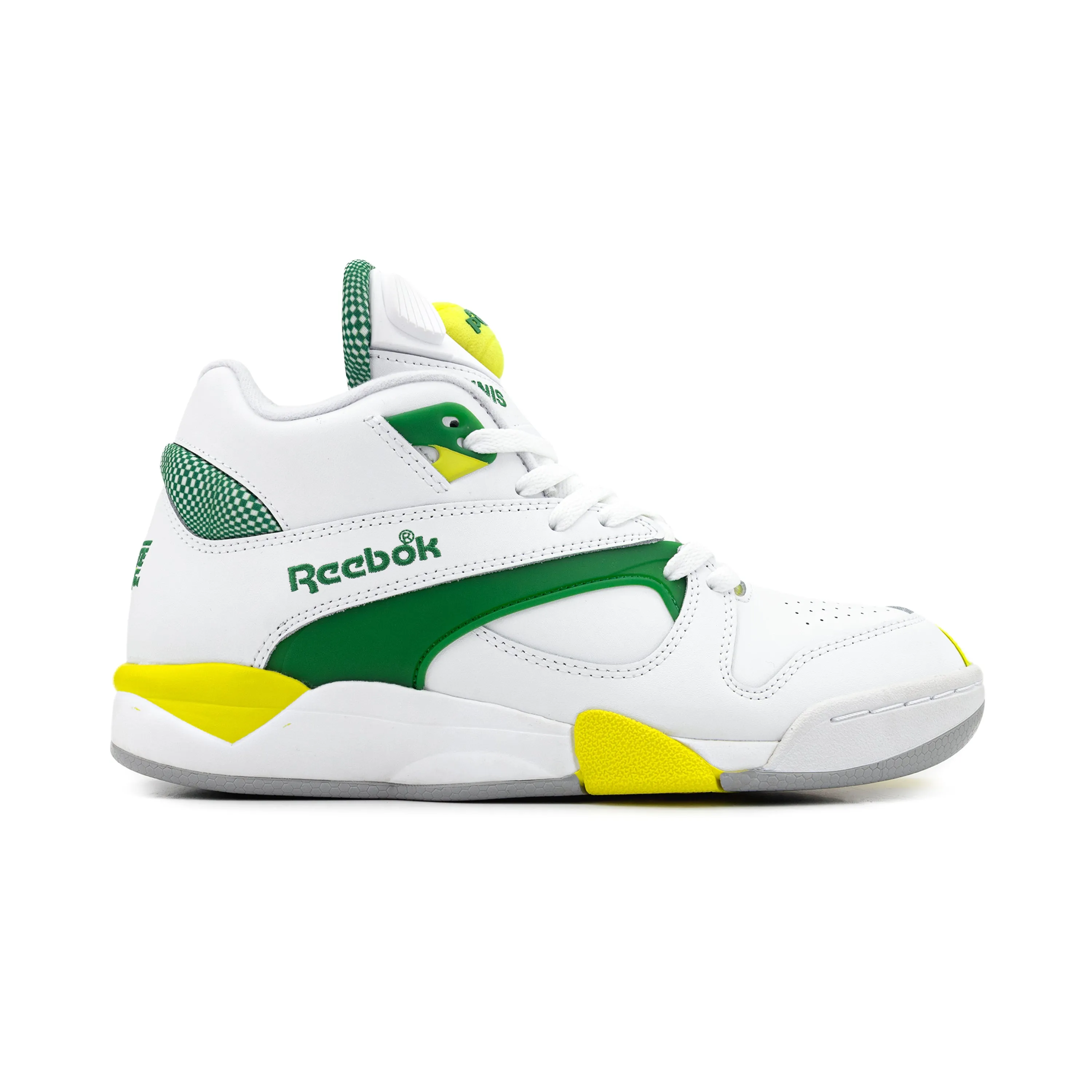 Reebok Court Victory Pump White/Glen Green/Acid Yellow