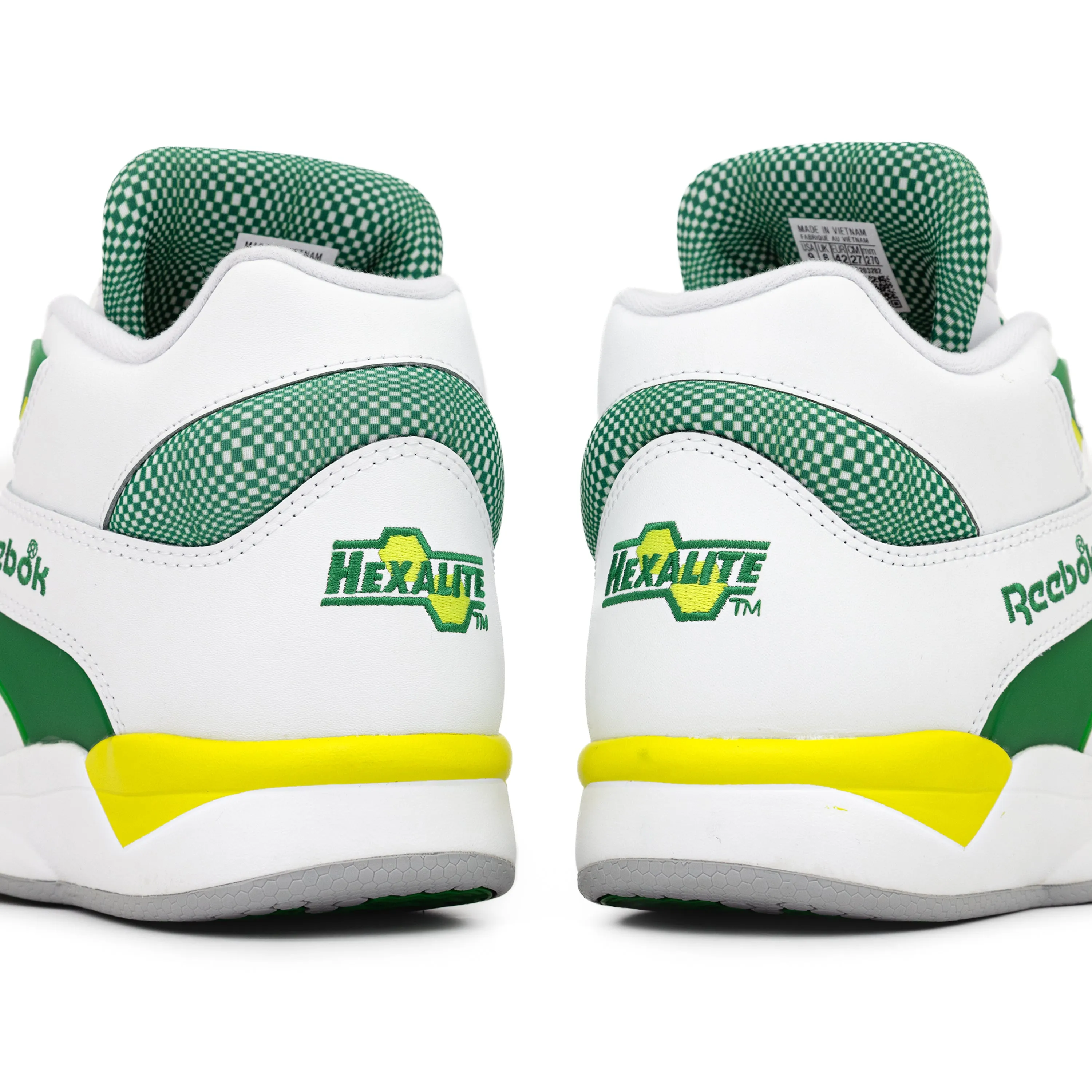 Reebok Court Victory Pump White/Glen Green/Acid Yellow