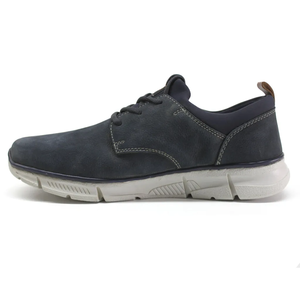 Reiker Mens B6163 Leather Synthetic Navy Trainers