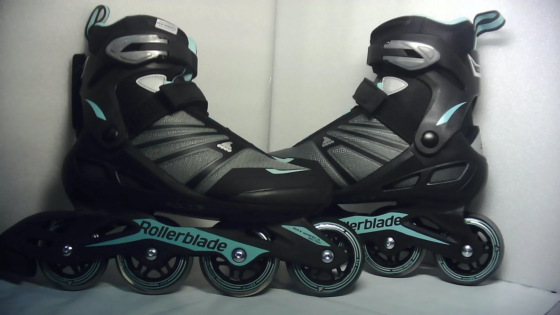 Rollerblade Zetrablade Adult Womens Black/Light Blue 8 - Open Box  - (Without Original Box)