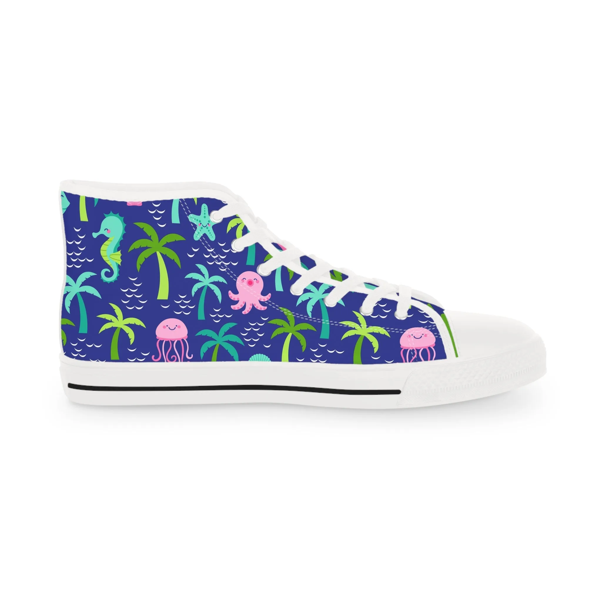 Sea Life Octopus Men's High Top Sneakers