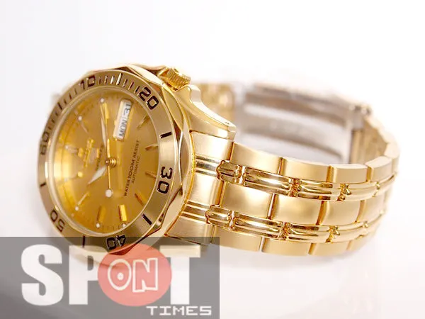 Seiko 5 Sports Gold Plated Stainless Steel Men's Watch SNK036K1