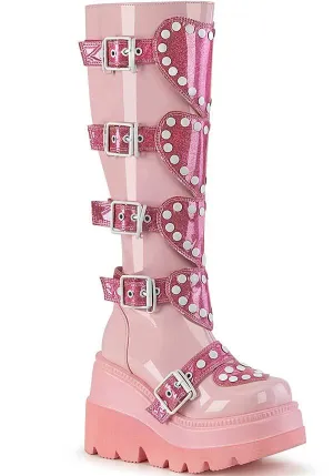 SHAKER-210 [Pink Patent] | PLATFORM BOOTS [PREORDER]