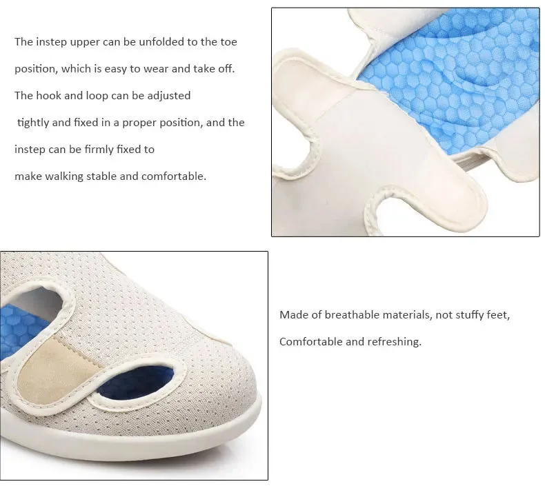 Shoes For Elderly Lady Diabetes Patien Tace Up Man Summer Portable Sandals Thumb Instep Height Foot Swelling Code Sandals