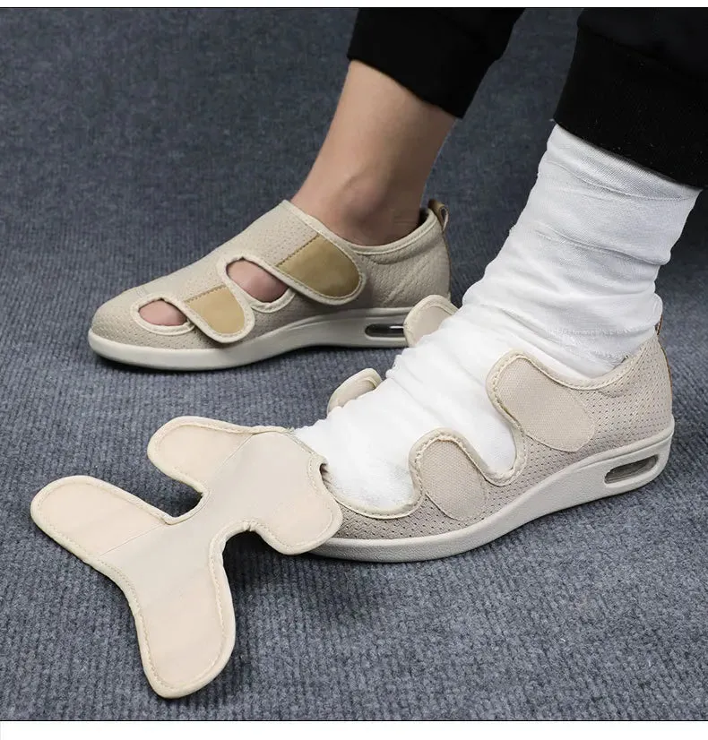 Shoes For Elderly Lady Diabetes Patien Tace Up Man Summer Portable Sandals Thumb Instep Height Foot Swelling Code Sandals