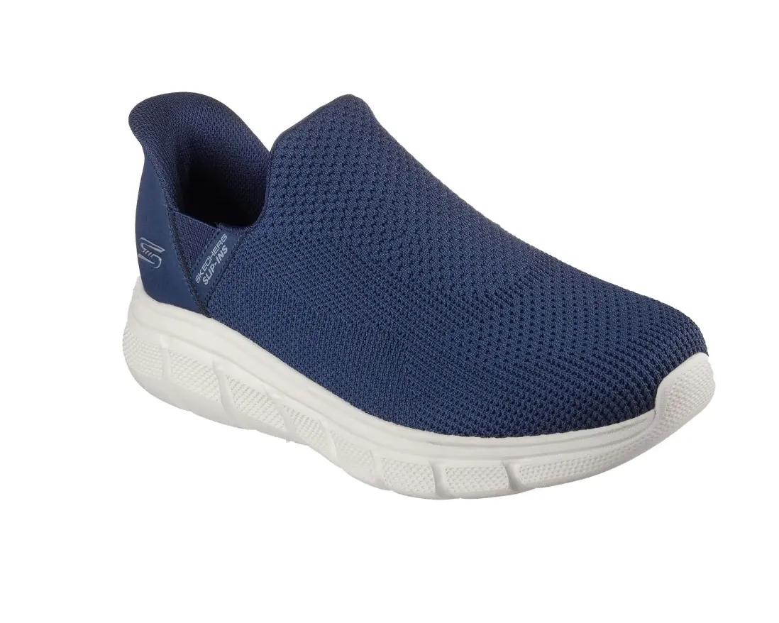 Skechers Mens Trainer Slip-Ins Bobs B Flex Resilient Edge Navy